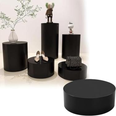 Imagem de Suporte redondo de exibição para manequim de exibição, elevador de exibição cilíndrica - carregamento de 81,6 kg, base de loja de casamento/roupas para plataformas de noivas/sapatos/bolsas (60 x 15 cm