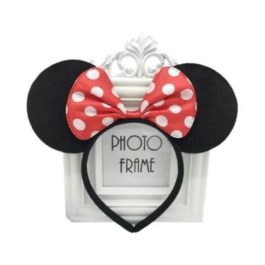 Imagem de Tiara De Orelhas Da Minnie Mouse Para Meninas, Acessório De Cabelo Pre