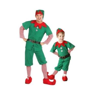 Imagem de Conjunto De Fantasia De Natal Para Meninos Adultos - Fantasia De Elfo 