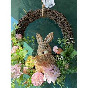 Imagem de Guirlanda Coelho Rosa 38X38cm C/1 Un