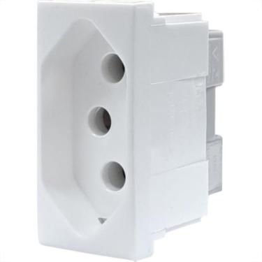 Imagem de Modulo Pial Plus 1 Tomada 10A. Branco 615040 - GL ELETRO, Branco