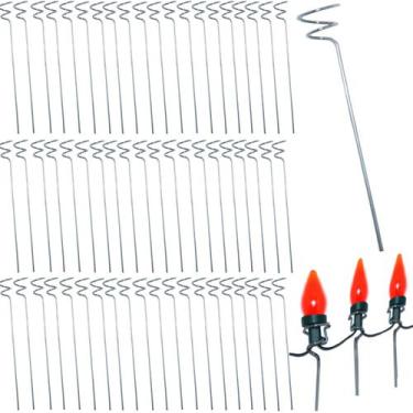 Imagem de 60 estacas metálicas de 30 cm para luzes de Natal C7 e C9 - Marca Próp