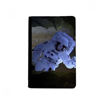 Imagem de Carteira Galaxy Astronauta Céu Noturno Escuro Porta-Passaporte Notecase Burse Carteira Porta-cartão