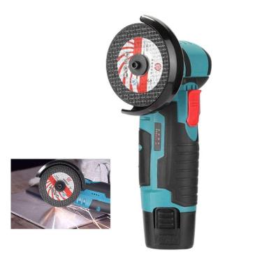 Imagem de Esmerilhadeira Portatil Sem Fio Lixadeira Serra Angular Corte Polimento Aço Madeira Ferro Ceramica Potente Multiuso Cabo Ergonomico Resistente