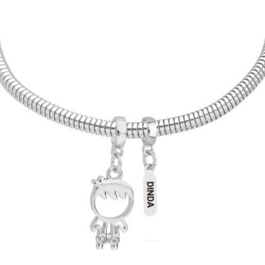 Imagem de Pulseira Madrinha De Menino Berloque Banhado a Prata 925 - Work Semijo