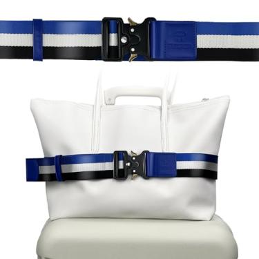 Imagem de Correias de bagagem para bagagem de mão, cinto de viagem com as mãos livres, cinto ajustável e elegante com fivelas de metal para segunda bolsa, bolsa, acessório de viagem de aeroporto (Royal)