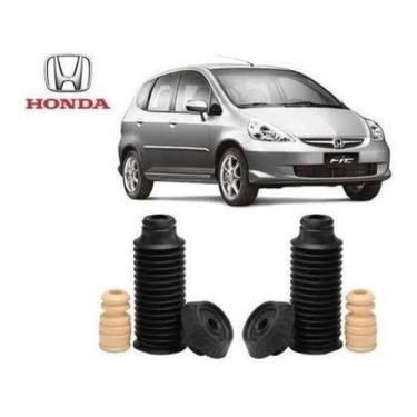 Imagem de 2 Kit Coxim Batente Coifa Dianteiro Honda Fit 2003 2004 2005 2006 - Au