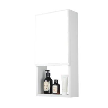 Imagem de Armário Para Banheiro Com Espelho Mênfis Branco 27cm