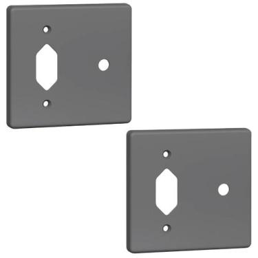 Imagem de Kit 2 Placa 4x4 Posto Tomada + Saída De Fio Legrand 54395 - PIAL