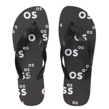 Imagem de Chinelo Masculino Conforto Antiderrapante – Resistente, Estilo Casual e Praia (Preto - Branco, BR, Adulto, Numérico, M, 40)