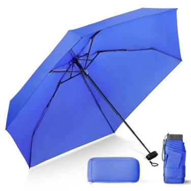 Imagem de Guarda-chuva de viagem LEAGERA Compact com estojo leve azul marinho