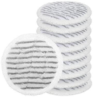 Imagem de Almofadas de substituição para esfregão a vapor para esfregão de tubarão S7001 S7000amz S7000 S7201 S7001tgt e S7201, almofadas de microfibra Shark Steam Mop, pacote com 10