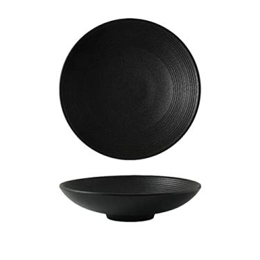 Imagem de URGDWEKJY Tigela de salada de cerâmica tigela de salada tigela de legumes e frutas tigela grande doméstica tigela de salada tigela de sopa macarrão tigela de ramen tigela de frutas (B2 peças, pequena)