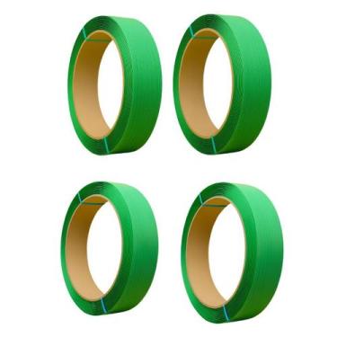 Imagem de Fita PET para Arquear 16mm  Kit 4 Rolos 4kg Super Resistente - Tiger e