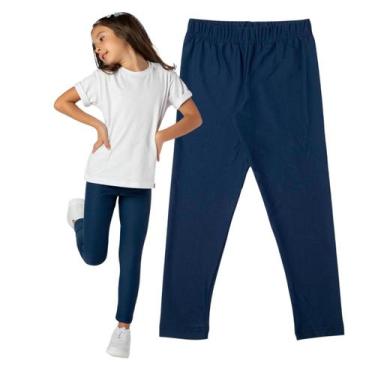 Imagem de Calça Legging Infantil Menina Suplex Escola Ginástica - Vrasalon, 6, A