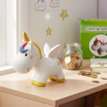 Imagem de Cofre Unicórnio Mágico em Porcelana – Guarde Seus Sonhos com Estilo e Brilho