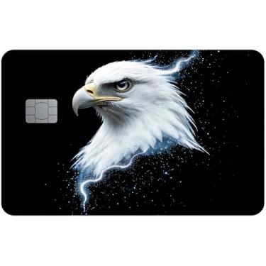 Imagem de Adesivo para cartão de crédito Eagle Art – Capa decorativa para cartão com arte moderna, design fino removível, durável, à prova d'água e fácil de aplicar