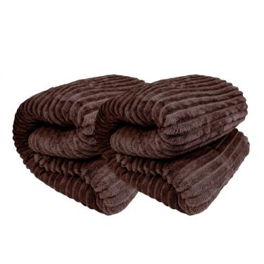 Imagem de Manta Cobertor Casal Corttex Luster Canelada 180x220cm Microfibra Antialérgico Super Macio Premium
