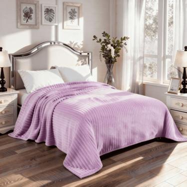 Imagem de Manta Cobertor Casal Corttex Luster Canelada 180x220cm Microfibra Antialérgico Super Macio Premium