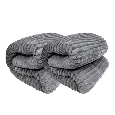 Imagem de Manta Cobertor Casal Corttex Luster Canelada 180x220cm Microfibra Antialérgico Super Macio Premium