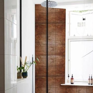 Imagem de Papel de Parede Revestimento Azulejo Lavável Madeira Flake - TACOLADO 