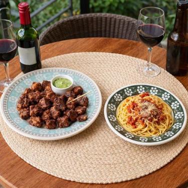 Imagem de Pratos Raso Fundo Donna Bosque Oxford Jogo 4pçs 2 Pessoas - Genérico, 