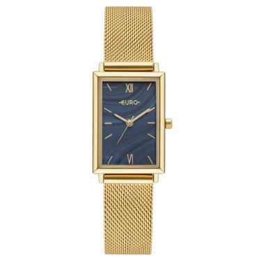 Imagem de Relógio Euro Feminino Ref: Eu2035zat/4a Retangular Mesh Dourado