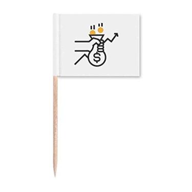 Imagem de Transaction Comprador Dinheiro Bolso Palito Bandeiras Marcador Topper Decoração de Festa