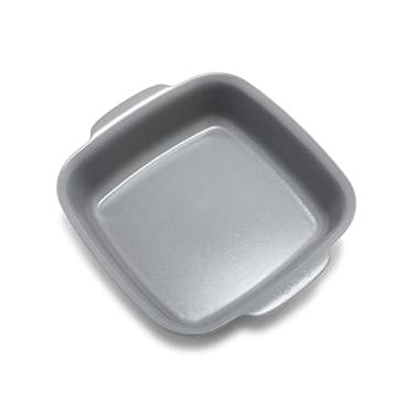 Imagem de GreenPan Premiere Ovenware – Forma quadrada de cerâmica antiaderente 20 x 20 cm, alumínio fundido, livre de BPA, cinza