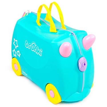 Imagem de Mala Infantil Com Rodinhas 2 em 1 Trunki Una Unicórnio Azul