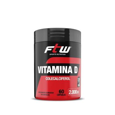 Imagem de Vitamina D Colecalciferol 2000 UI - 60 cápsulas - FTW-Unissex