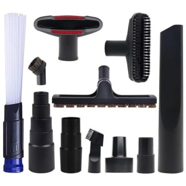 Imagem de MZY LLC Acessórios de aspirador de pó para acessórios de aspirador de pó, kit de acessórios de limpeza a vácuo de 3,8 a 6,5 cm, acessório de escova a vácuo de 2,5 a 4,8 cm, conjunto com 11 acessórios