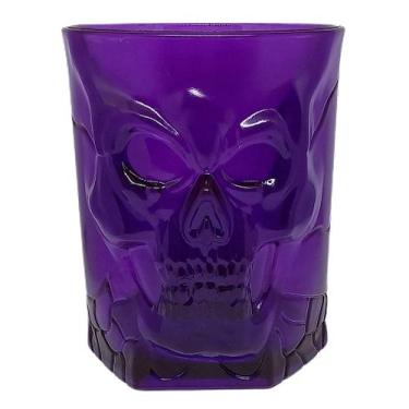 Imagem de Copo com Caveira Acrílico Roxo - 400ml - Extra Festas