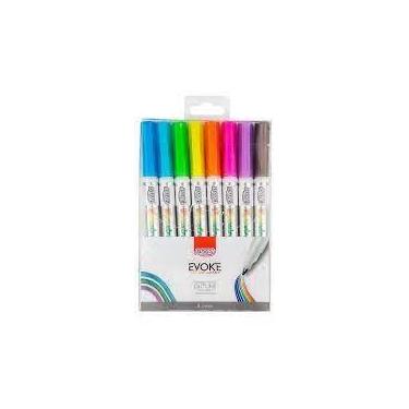 Imagem de Caneta Marcador Evoke Outline 8 Cores - BRW