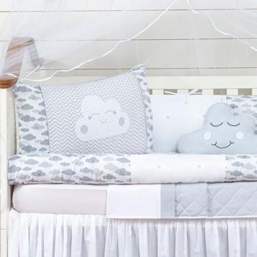 Imagem de Kit Berço Americano Rolinho Nuvem 11 Pcs Bebe Menina Menino Enxoval Pr