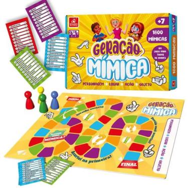 Imagem de Jogo Geração Mímica  Brincadeira De Criança  1800 Mímicas 2 a 4 Jogado