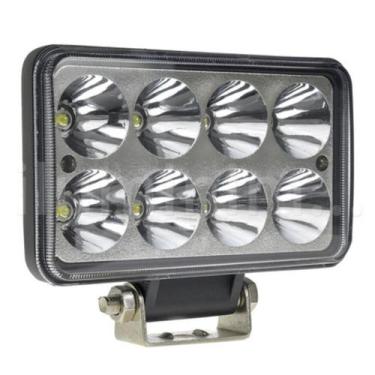 Imagem de Farol De Milha Retangular 8 Led 24w Bivolt Caminhão Carro Voltagem:Biv