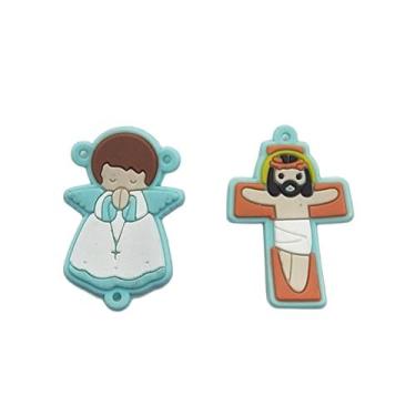 Imagem de Entremeio emborrachado cruz + anjo 2 pcs - Comercial Apetrechos, Verde