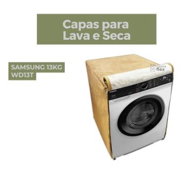 Imagem de Capa lava e seca samsung 13kg wd13t impermeável flex - Capas Flex, BEG
