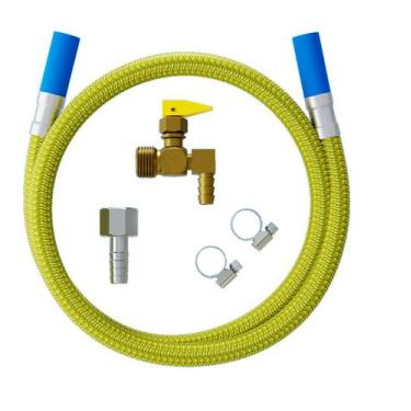 Imagem de kit instalação gás Flexível 1,20 mt Cooktop Fogão completo - Blukit