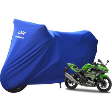 Imagem de Capa Cobrir Moto Kawasaki Ninja 400 De Tecido Lycra - Mz, Azul