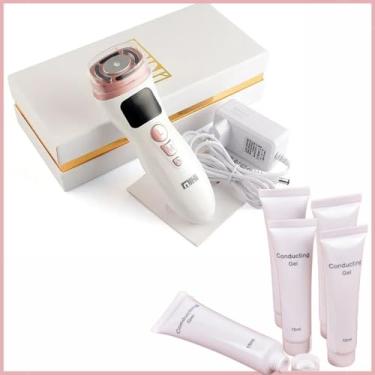 Imagem de KIT Mini HIFU + Gel Condutor (75ml) Mini HIFU Portátil Uso Doméstico com 3 Modos 5 Níveis, Rejuvenescimento Facial EMS RF Máquina de Beleza da Pele Ultra-sônica Cuidando da beleza do Rosto e do Corpo