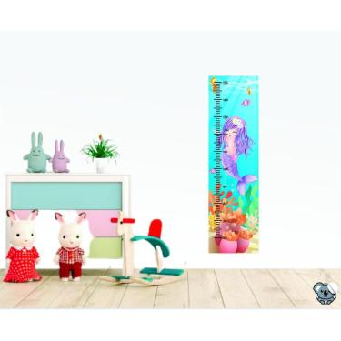 Imagem de Adesivo Régua De Crescimento Sereia Aquarela