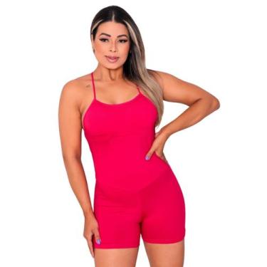 Imagem de Macaquinho Academia Fitness Alcinha Com Bojo Removivel Pink - Ast Stor