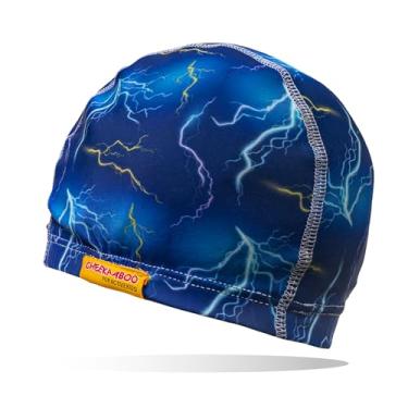 Imagem de Cheekaaboo Touca de natação infantil | Tecido elástico macio de secagem rápida | Touca de natação infantil confortável para meninos e meninas de 2 a 8 anos