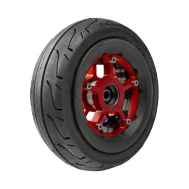 Imagem de oshhni Cubo de Roda para Scooter, Peças de Substituição, de Amortecimento, Instalação para Adultos, Roda dianteira vermelha