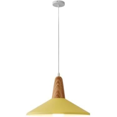Imagem de Luzes Pendentes Simples Modernas Design De Moda Com Lâmpada Suspensa De Madeira Lustre De Teto Criativo Elegante Luminária De Personalidade Nórdica Restaut Sala De Jantar Quarto, Yellow