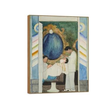 Imagem de MUHJDYC Diego Rivera famosa imagem em tela - impressões de arte de parede - sem título 3 - pintura de arte de moldura de madeira para sala de estar quarto decoração de casa 20x25cm-8x10in