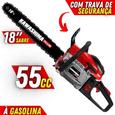 Imagem de Motosserra Kcs 550p à Gasolina 54,6cc 2 Tempos Com Sabre 18"