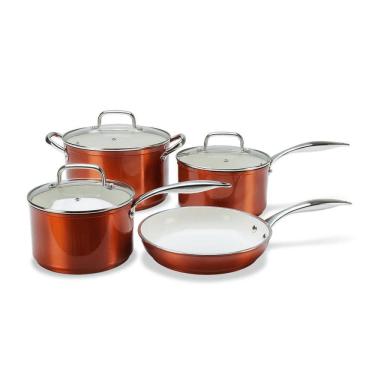 Imagem de Conjunto Panelas 4 Peças Ceramic Life Unique Brinox Caramelo